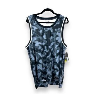 NEW AND1 MENS LARGE ATHLETIC TANK GREY SWIRL STRETCH CASUAL ACTICEWEAR